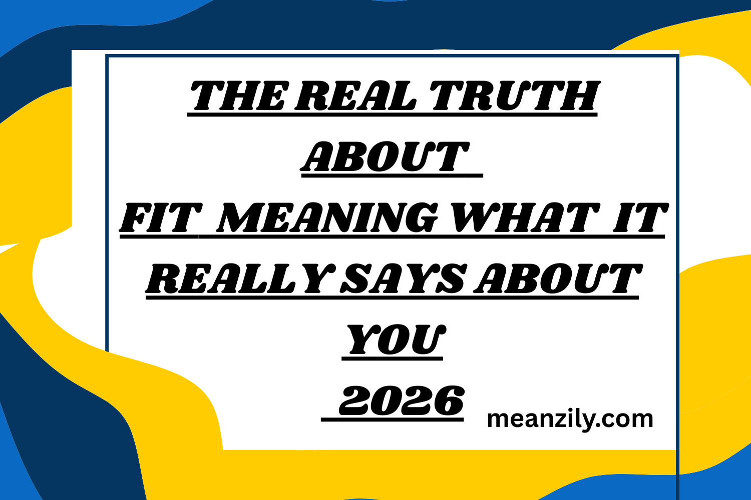 Fit Is Getting Real The Real Truth About Fit Meaning What It Really Says About You 2026