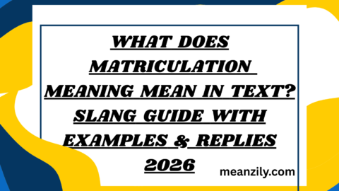 What Does Matriculation Meaning Mean in Text? Slang Guide with Examples & Replies