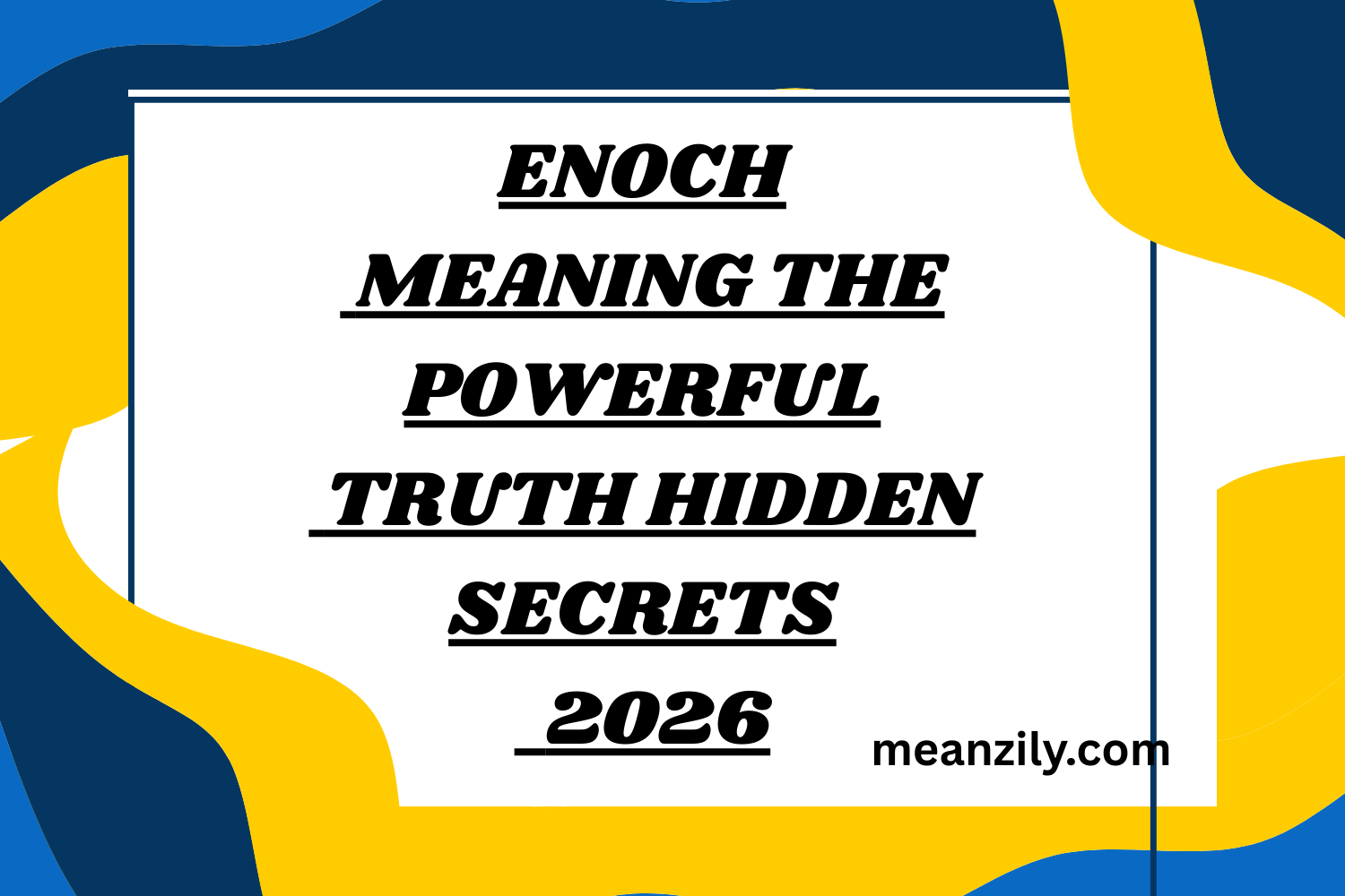 Enoch Meaning The Powerful Truth Hidden Secrets and Spiritual Depth ...