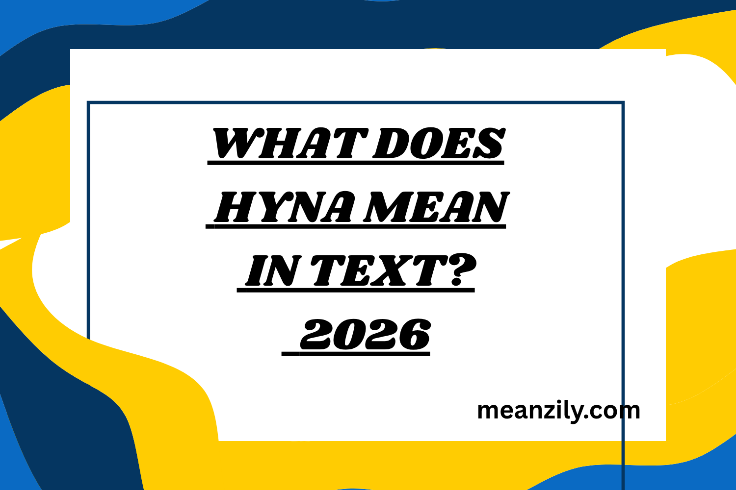 Hyna Simple What Does Hyna Mean in Text? Slang Guide with Examples & Replies for 2026